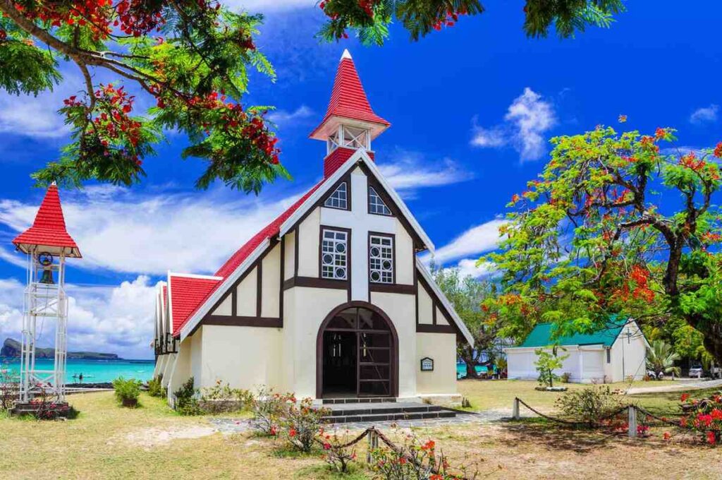 red roof church malheureux mauritius